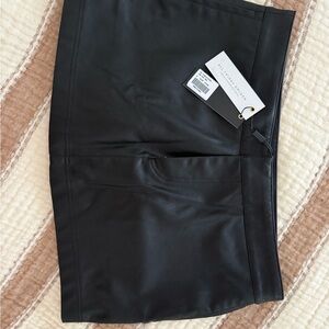 Black Vegan Leather Mini Skirt